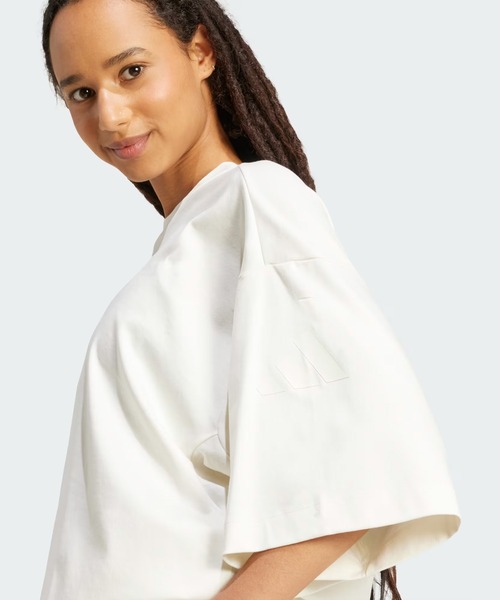 adidas(アディダス)の「adidas/アディダス W SOFTLUX ルーズフィット Tシャツ KLH94(Tシャツ/カットソー・レディース・オフホワイト・M/L)」の9枚目の写真