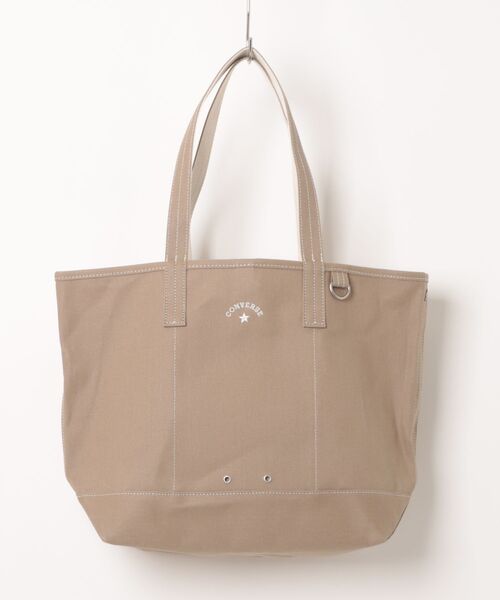 CONVERSE(コンバース)の「【CONVERSE】CV AS CANVAS TOTE BAG M / コンバース ロゴ コットンキャンバストートバッグ Mサイズ(トートバッグ・メンズ・ネイビー/レッド/グレー/ライトブラウン/オフホワイト/ブラック/ベージュ・FREE)」の5枚目の写真