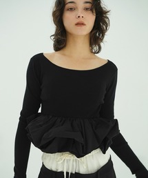 CLANE | W BALLOON SHORT KNIT TOPS(ニット/セーター)