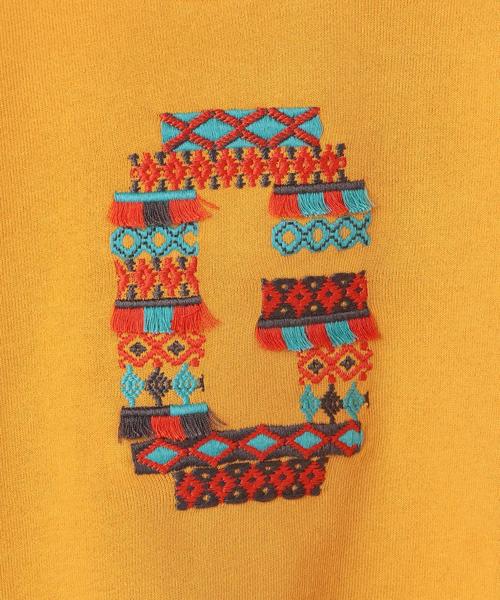 green label relaxing（グリーンレーベルリラクシング）の「ミニウラケ EMBアルファベット プルオーバー◆（Tシャツ/カットソー・キッズ・ホワイト/オレンジ・125/95/135/105/115）」の7枚目の写真