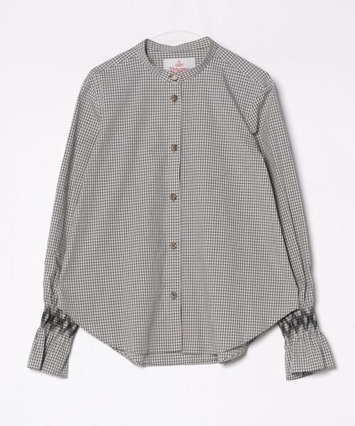 Vivienne Westwood(ヴィヴィアンウエストウッド)の「ビスチェ付シャーリングシャツ(シャツ/ブラウス・レディース・ブラック系その他/ブルー系その他・FREE)」の4枚目の写真