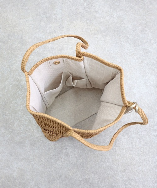 T・S・L（ティーエスエル）の「透かし編みペーパーシートトートバッグ（かごバッグ・レディース・サックスブルー/ベージュ/ラベンダー・FREE）」の21枚目の写真