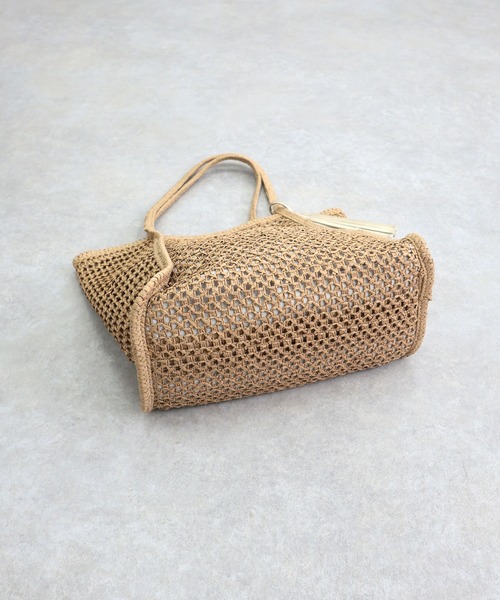 T・S・L（ティーエスエル）の「透かし編みペーパーシートトートバッグ（かごバッグ・レディース・サックスブルー/ベージュ/ラベンダー・FREE）」の20枚目の写真