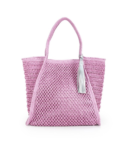 T・S・L（ティーエスエル）の「透かし編みペーパーシートトートバッグ（かごバッグ・レディース・サックスブルー/ベージュ/ラベンダー・FREE）」の22枚目の写真