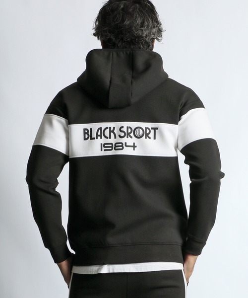 The DUFFER of ST.GEORGE(ザダファーオブセントジョージ)の「〔BLACK LABEL〕SORONA DOUBLE KNIT STAND PARKA:セットアップ対応 ソロナ ダンボールニット スタンドパーカー(パーカー・メンズ・ブラック/グレー/スミクロ・X-LARGE/LARGE/MEDIUM/SMALL)」の15枚目の写真