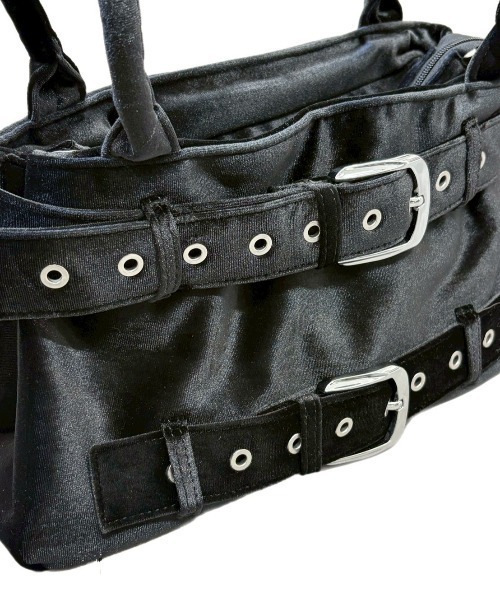 Never mind the XU(ネバーマインドザエックスユー)の「【Never mind the XU】double belt tote bag / 【ネバーマインド ザ エックスユー】ダブルベルトトートバッグ <着用動画あり>(トートバッグ・メンズ・ブラック・ONE SIZE)」の11枚目の写真