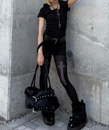 XU（エックスユー）の「【Never mind the XU】double belt tote bag / 【ネバーマインド ザ エックスユー】ダブルベルトトートバッグ <着用動画あり>（トートバッグ）」