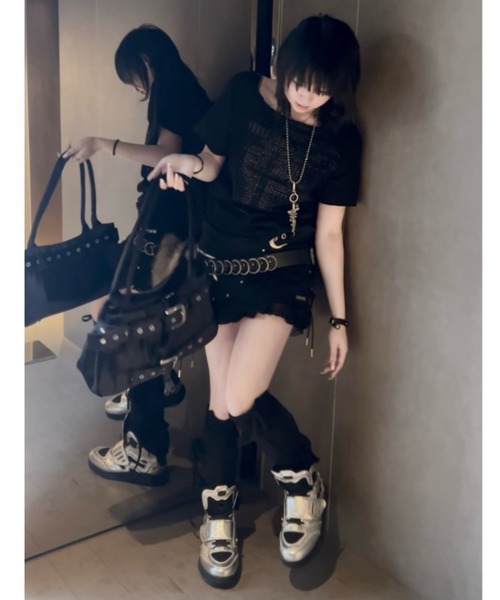 Never mind the XU(ネバーマインドザエックスユー)の「【Never mind the XU】double belt tote bag / 【ネバーマインド ザ エックスユー】ダブルベルトトートバッグ <着用動画あり>(トートバッグ・メンズ・ブラック・ONE SIZE)」の17枚目の写真