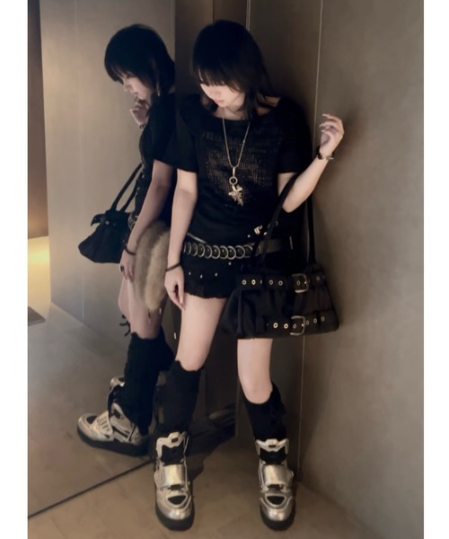 Never mind the XU(ネバーマインドザエックスユー)の「【Never mind the XU】double belt tote bag / 【ネバーマインド ザ エックスユー】ダブルベルトトートバッグ <着用動画あり>(トートバッグ・メンズ・ブラック・ONE SIZE)」の18枚目の写真
