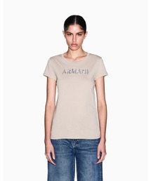 アルマーニ A/X 美形柔らかフィット総レースカットソー 可愛いパフスリーブ ARMANI EXCHANGE tシャツ 「A|X アルマーニ エクスチェンジ」フレーム