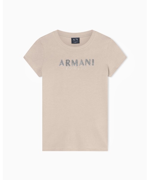 ARMANI EXCHANGE(アルマーニエクスチェンジ)の「【A|X アルマーニ エクスチェンジ】AXロゴ 半袖クルーネックTシャツ/SLIM(Tシャツ/カットソー・レディース・ホワイト/サンドベージュ/ブラック・X-SMALL/X-LARGE/SMALL/MEDIUM/LARGE)」の6枚目の写真