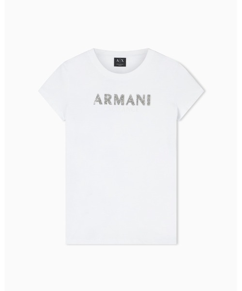 ARMANI EXCHANGE(アルマーニエクスチェンジ)の「【A|X アルマーニ エクスチェンジ】AXロゴ 半袖クルーネックTシャツ/SLIM(Tシャツ/カットソー・レディース・ホワイト/サンドベージュ/ブラック・X-SMALL/X-LARGE/SMALL/MEDIUM/LARGE)」の9枚目の写真