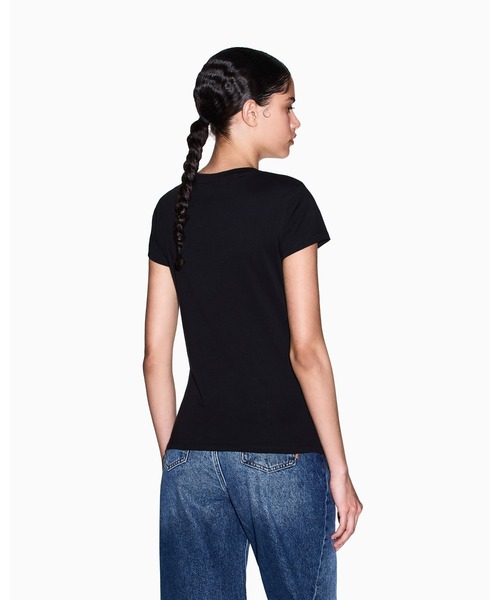 ARMANI EXCHANGE(アルマーニエクスチェンジ)の「【A|X アルマーニ エクスチェンジ】AXロゴ 半袖クルーネックTシャツ/SLIM(Tシャツ/カットソー・レディース・ホワイト/サンドベージュ/ブラック・X-SMALL/X-LARGE/SMALL/MEDIUM/LARGE)」の10枚目の写真