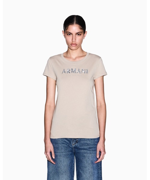 ARMANI EXCHANGE(アルマーニエクスチェンジ)の「【A|X アルマーニ エクスチェンジ】AXロゴ 半袖クルーネックTシャツ/SLIM(Tシャツ/カットソー・レディース・ホワイト/サンドベージュ/ブラック・X-SMALL/X-LARGE/SMALL/MEDIUM/LARGE)」の15枚目の写真