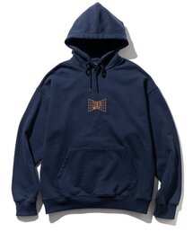 MASSNOUN（マスノウン）の「MN ワイヤーフレームオーバーサイズヘビーフードパーカーTシャツ MFTHD003-NV（パーカー）」