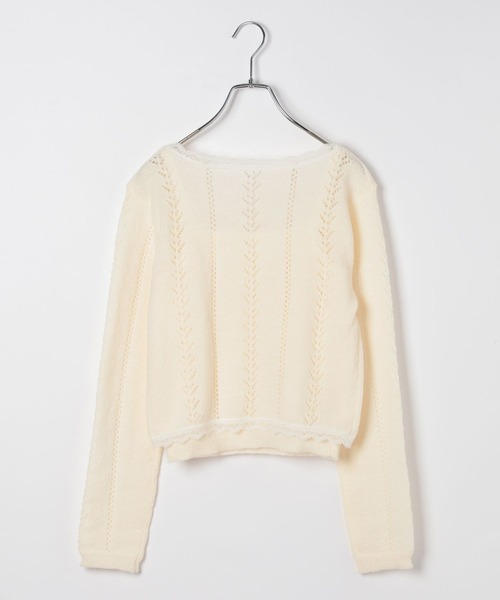 Heather（ヘザー）の「透かし編みレースカーデ/キャミ2P　656553（アンサンブル・レディース・アイボリー/ミント/ピンク・FREE）」の16枚目の写真