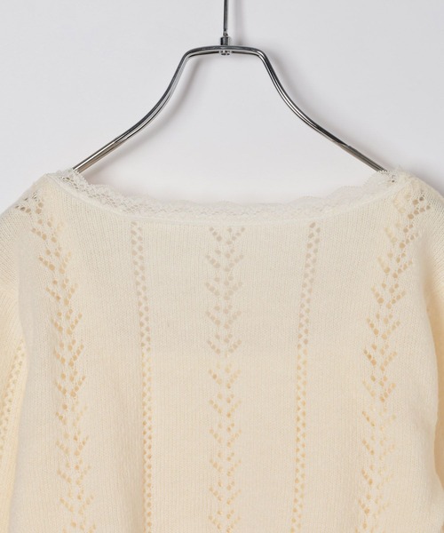 Heather（ヘザー）の「透かし編みレースカーデ/キャミ2P　656553（アンサンブル・レディース・アイボリー/ミント/ピンク・FREE）」の20枚目の写真