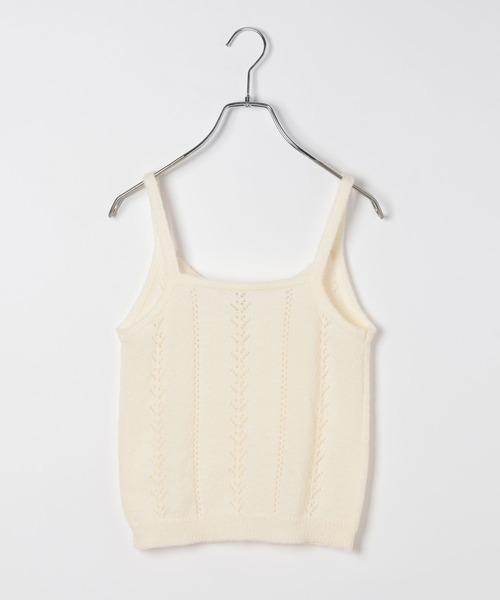 Heather（ヘザー）の「透かし編みレースカーデ/キャミ2P　656553（アンサンブル・レディース・アイボリー/ミント/ピンク・FREE）」の4枚目の写真