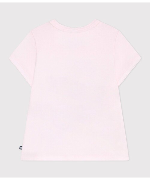 PETIT BATEAU（プチバトー）の「ポワンココット半袖Tシャツ（Tシャツ/カットソー・キッズ・ライトピンク・3YEAR/5YEAR）」の2枚目の写真