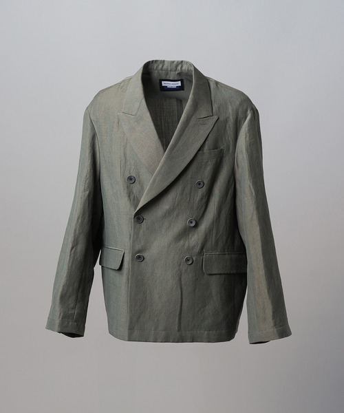 MAISON SPECIAL(メゾンスペシャル)の「《UNISEX》Washer Wool Linen Prime-Over-Over 6B DoubleTailored Jacket/ワッシャーウールリネンプライムオーバー6Bダブルテーラードジャケット【MAISON SPECIAL/メゾンスペシャル】■セットアップ対応■(テーラードジャケット・メンズ・ブラック/チャコールグレー/グレー・2/1/0)」の19枚目の写真