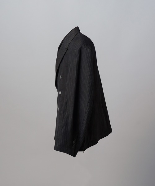 MAISON SPECIAL(メゾンスペシャル)の「《UNISEX》Washer Wool Linen Prime-Over-Over 6B DoubleTailored Jacket/ワッシャーウールリネンプライムオーバー6Bダブルテーラードジャケット【MAISON SPECIAL/メゾンスペシャル】■セットアップ対応■(テーラードジャケット・メンズ・ブラック/チャコールグレー/グレー・2/1/0)」の21枚目の写真
