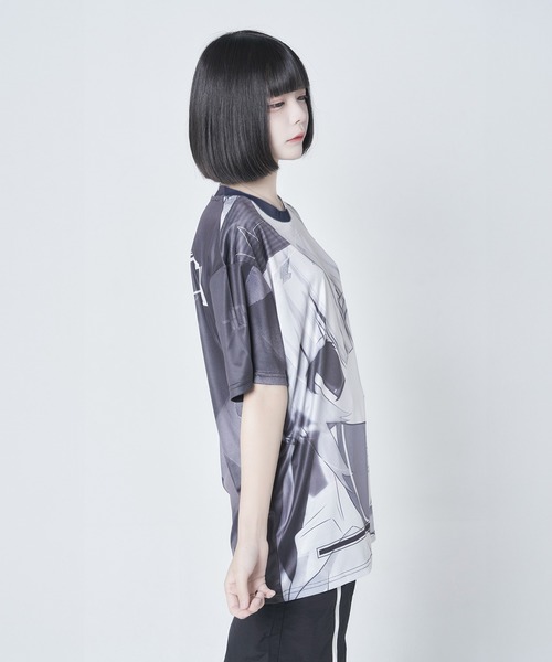 Re:CRYPT(リクリプト)の「モノトーンガール グラフィックTシャツ(Tシャツ/カットソー・レディース・ブラック・F)」の7枚目の写真