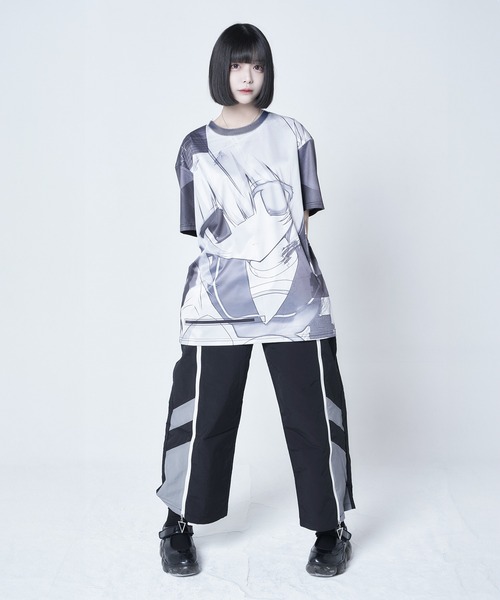 Re:CRYPT(リクリプト)の「モノトーンガール グラフィックTシャツ(Tシャツ/カットソー・レディース・ブラック・F)」の9枚目の写真