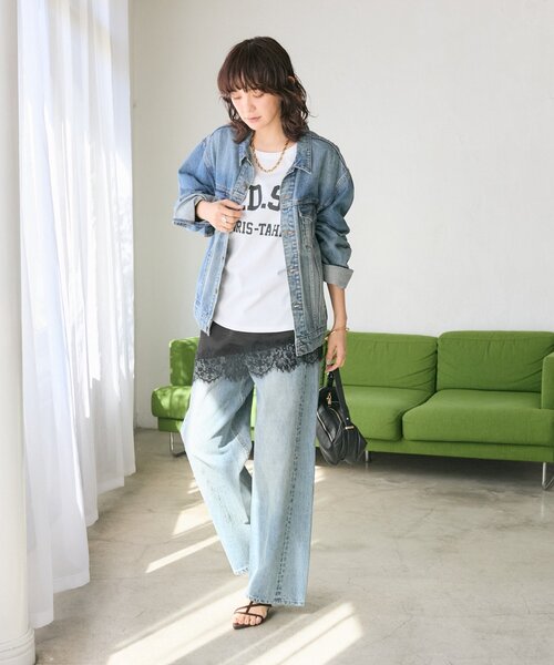 RIVE DROITE（リヴドロワ）の「予約【鮮度抜群】バイアスヘムレースキャミソール（キャミソール・レディース・モカ/オフホワイト/ブラック・FREE）」の13枚目の写真