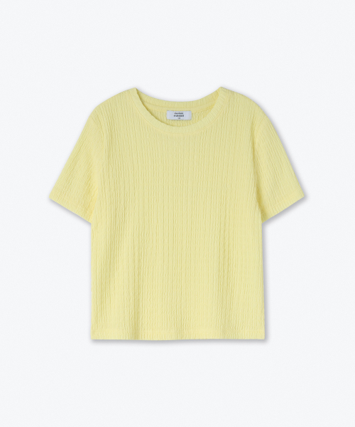 MUSINSA STANDARD KIDS（ムシンサスタンダードキッズ）の「クランクルジャージTシャツ[レモン]（Tシャツ/カットソー・レディース・その他・100/110/120/130/140/150/160）」の2枚目の写真