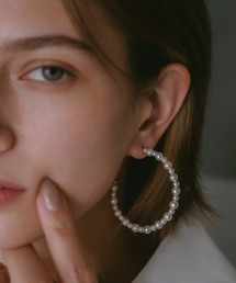 パール ピアス フープ シルバー925 金属アレルギー対応 【mune-pe ミューネ】