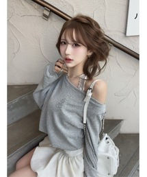 Darich（ダーリッチ）の「ホルターレースワンショルスウェットトップス（スウェット）」