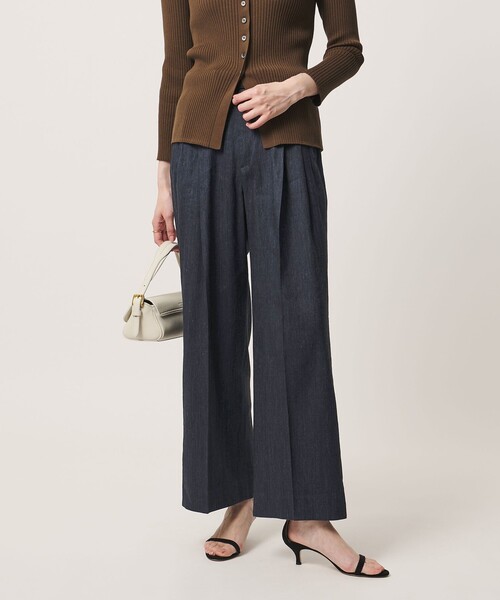 UNITED ARROWS(ユナイテッドアローズ)の「ECLISSE ストレート ワイドパンツ(その他パンツ・レディース・その他1/ネイビー/その他7/ナチュラル・36/34/38/40)」の4枚目の写真