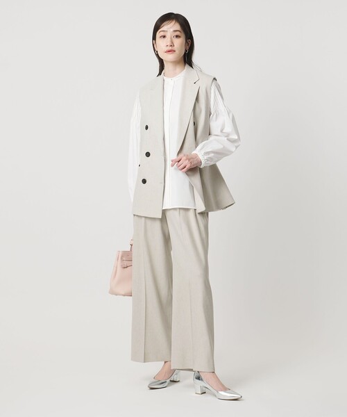 UNITED ARROWS(ユナイテッドアローズ)の「ECLISSE ストレート ワイドパンツ(その他パンツ・レディース・その他1/ネイビー/その他7/ナチュラル・36/34/38/40)」の7枚目の写真