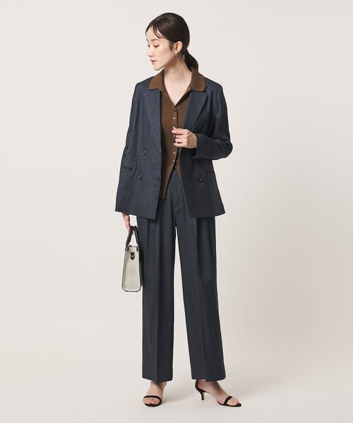 UNITED ARROWS(ユナイテッドアローズ)の「ECLISSE ストレート ワイドパンツ(その他パンツ・レディース・その他1/ネイビー/その他7/ナチュラル・36/34/38/40)」の16枚目の写真