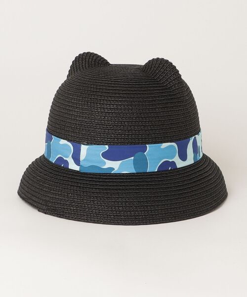 A BATHING APE(アベイシングエイプ)の「ABC CAMO MILO FACE BLADE HAT(ハット・キッズ・ブラック/ベージュ・SMALL/MEDIUM)」の7枚目の写真