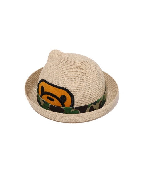 A BATHING APE(アベイシングエイプ)の「ABC CAMO MILO FACE BLADE HAT(ハット・キッズ・ブラック/ベージュ・SMALL/MEDIUM)」の4枚目の写真