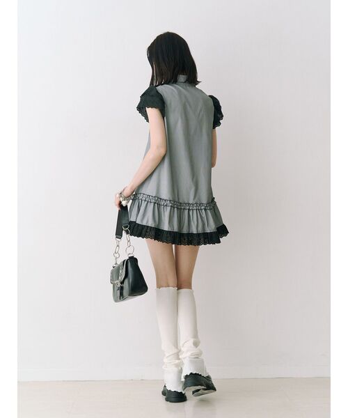 jouetie(ジュエティ)の「フロントフリルチュニックシャツ 春服(シャツ/ブラウス・レディース・ブルー/ブラック/オフホワイト・MEDIUM)」の16枚目の写真