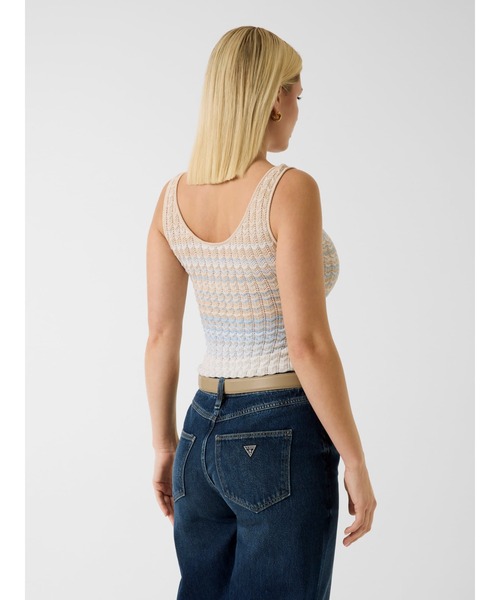 Guess(ゲス)の「ROSALYN Tank Sweater ニット タンクトップ(タンクトップ・レディース・ライトブルー/ピンク・SMALL/LARGE/MEDIUM/X-SMALL)」の8枚目の写真