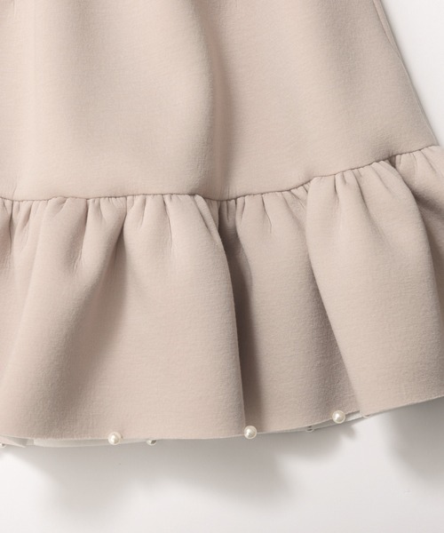 MERAKI（メラキ）の「ギャザーフリルパールスカート（スカート・レディース・ブラック/ピンク/ベージュ・FREE）」の9枚目の写真