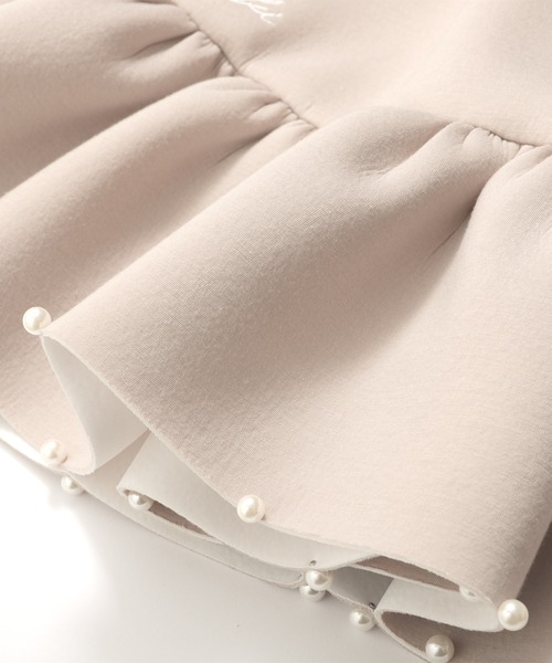 MERAKI（メラキ）の「ギャザーフリルパールスカート（スカート・レディース・ブラック/ピンク/ベージュ・FREE）」の10枚目の写真