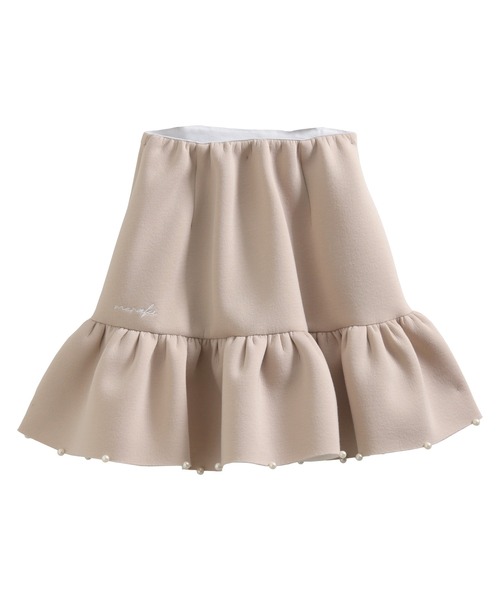 MERAKI（メラキ）の「ギャザーフリルパールスカート（スカート・レディース・ブラック/ピンク/ベージュ・FREE）」の14枚目の写真