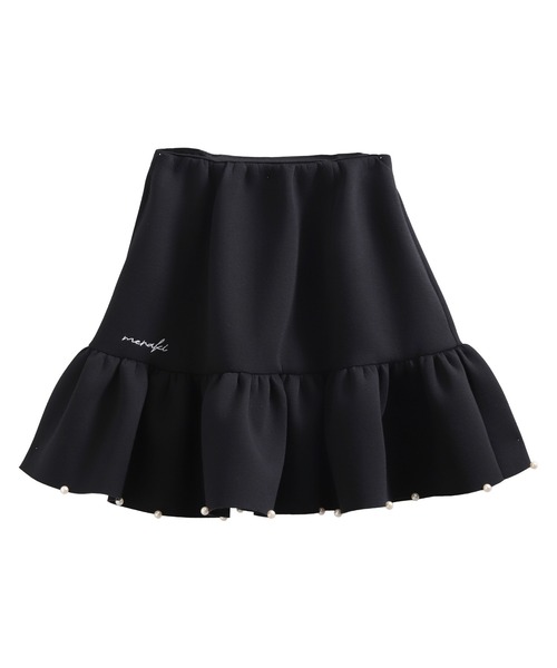 MERAKI（メラキ）の「ギャザーフリルパールスカート（スカート・レディース・ブラック/ピンク/ベージュ・FREE）」の15枚目の写真