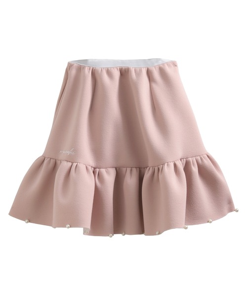 MERAKI（メラキ）の「ギャザーフリルパールスカート（スカート・レディース・ブラック/ピンク/ベージュ・FREE）」の16枚目の写真