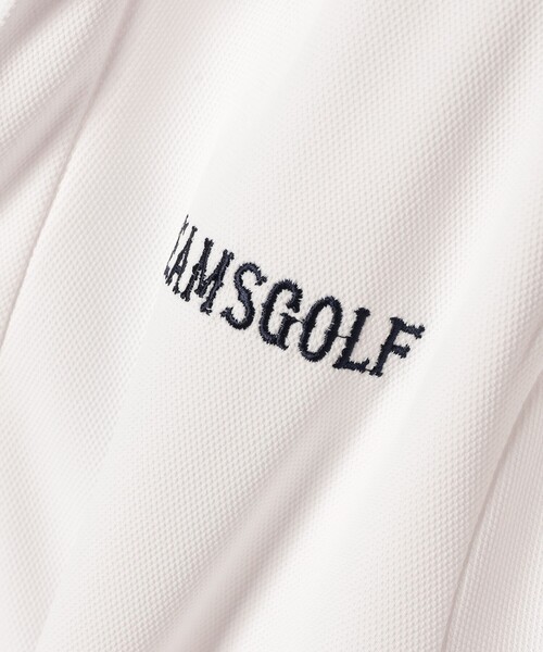 BEAMS GOLF(ビームスゴルフ)の「ORANGE LABEL / バックロゴ スキッパー ポロシャツ(吸水速乾)(ポロシャツ・レディース・ネイビー/ベージュ/ホワイト・LARGE/MEDIUM/SMALL)」の12枚目の写真