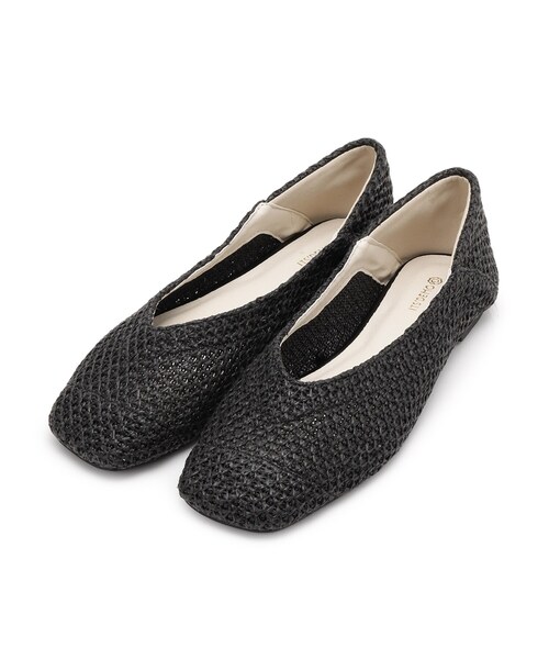 ITS'DEMO（イッツデモ）の「【3E幅】スクエアフラットパンプス（パンプス・レディース・ブラック系3/グリーン系その他5/アイボリー系3/ブラック・40/38）」の2枚目の写真