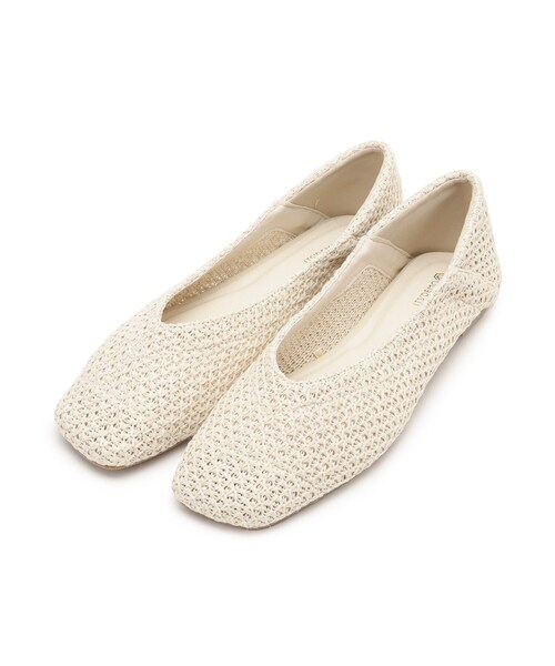 ITS'DEMO（イッツデモ）の「【3E幅】スクエアフラットパンプス（パンプス・レディース・ブラック系3/グリーン系その他5/アイボリー系3/ブラック・40/38）」の3枚目の写真