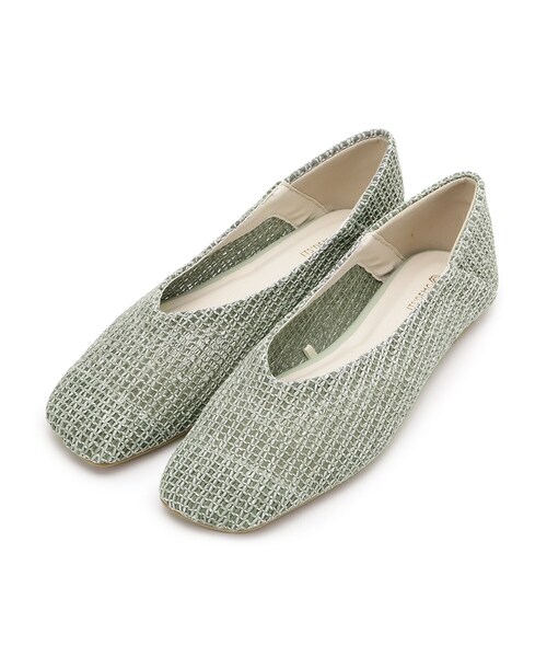 ITS'DEMO（イッツデモ）の「【3E幅】スクエアフラットパンプス（パンプス・レディース・ブラック系3/グリーン系その他5/アイボリー系3/ブラック・40/38）」の4枚目の写真