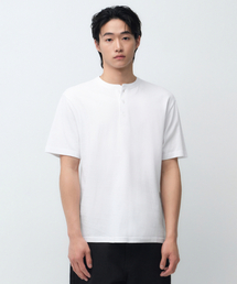 ヘンリーネックTシャツ[ホワイト]
