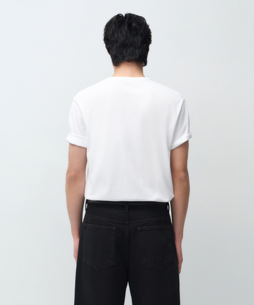 MUSINSA STANDARD（ムシンサスタンダード）の「ヘンリーネックTシャツ[ホワイト]（Tシャツ/カットソー・メンズ・その他・SMALL/MEDIUM/LARGE/X-LARGE/2XL/3XL）」の3枚目の写真