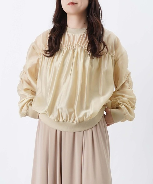 LUCA/LADY LUCK LUCA（ルカ/レディラックルカ）の「LC/LLL ギャザーリブブラウス（シャツ/ブラウス・レディース・ベージュ/ブラック/ブルー・FREE）」の13枚目の写真